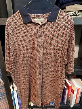 Vintage Natural Issue Polo Shirt – Men’s Large | 100% Cotton | Horsesh
